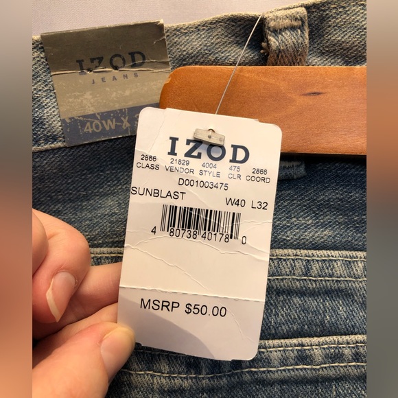 IZOD Jeans men's denim sunblast jeans, 40x32 - Picture 11 of 13